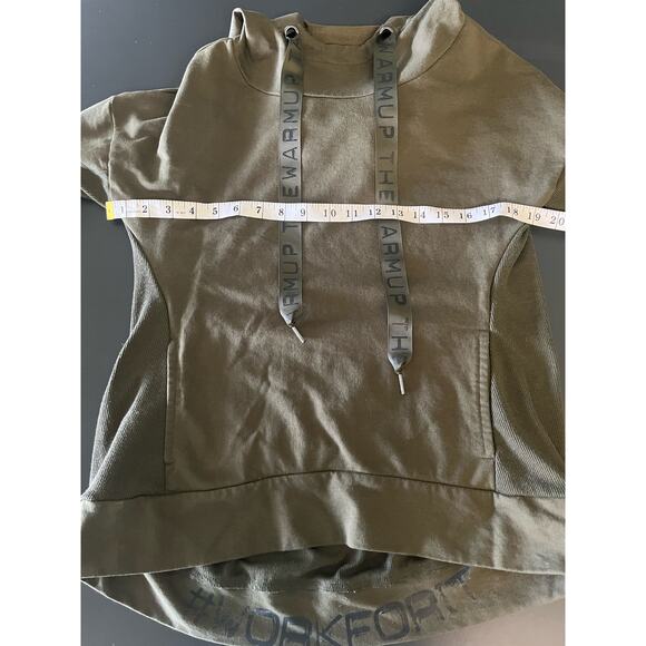 Jessica Simpson Women's Green Eyelet Sweatshirt Top Hooded Long Sleeve Small - Picture 3 of 8